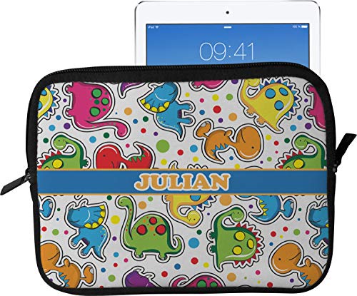 Dinosaur Print Tablet Case/Sleeve - Large (Personalized)