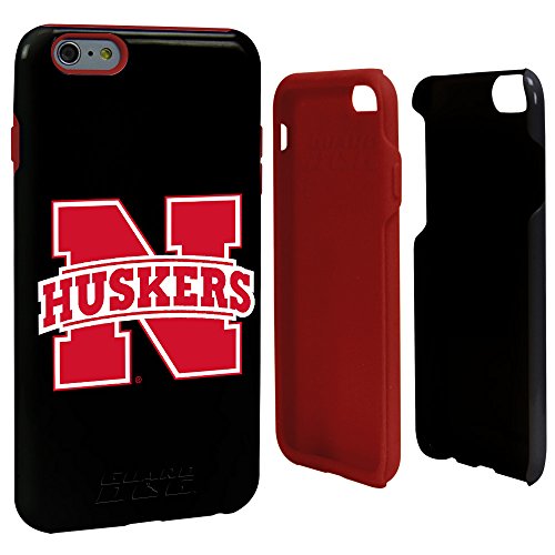 Guard Dog Collegiate Hybrid Case for iPhone 6 Plus / 6s Plus  Nebraska Cornhuskers  Black