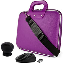 Load image into Gallery viewer, Purple Laptop Messenger Bag Carrying Case, Speaker, Mouse for Acer ChromeBook, Spin 1, Aspire Switch 11&quot; to 12 inch
