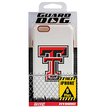 Load image into Gallery viewer, Guard Dog Collegiate Hybrid Case for iPhone 6 Plus / 6s Plus  Texas Tech Red Raiders  White
