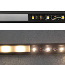 Load image into Gallery viewer, LightingWill 5-Pack V-Shape LED Aluminum Channel System 3.3ft/1M Anodized Black Flush Corner Mount for &lt;12mm Width SMD3528 5050 LED Strips with Oyster White Cover, End Caps and Mounting Clips V03B5
