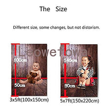 Load image into Gallery viewer, Leowefowa 5X7FT Vinyl Photography Backdrop Grunge Gloomy Vintage Stripes Wood Floor Background Kids Children Adults Photo Studio Props
