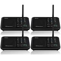 Wuloo Intercoms Wireless for Home 5280 Feet Range 10 Channel 3 Code, Wireless Intercom System for Home House Business Office, Room to Room Intercom, Home Communication System (4 Packs, Black)