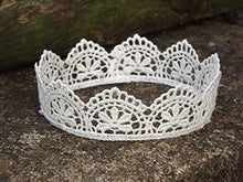 Load image into Gallery viewer, Mini Lace Crown, Newborn Photography Prop (Ivory)
