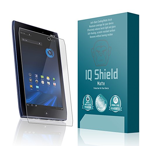 IQ Shield Matte Screen Protector Compatible with Acer Iconia Tab A100 Anti-Glare Anti-Bubble Film