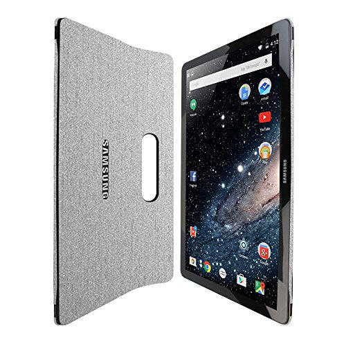 Skinomi Brushed Aluminum Full Body Skin Compatible with Samsung Galaxy View (18.4 inch)(Full Coverage) TechSkin with Anti-Bubble Clear Film Screen Protector