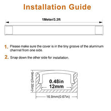 Load image into Gallery viewer, LightingWill 5-Pack 3.3ft/1M 9x17mm Silver U-Shape Internal Width 12mm LED Aluminum Channel System with Cover, End Caps and Mounting Clips Aluminum Profile for LED Strip Light Installations-U02S5
