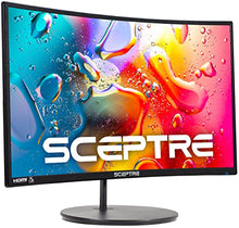 Load image into Gallery viewer, Sceptre 24&quot; Curved 75Hz Gaming LED Monitor Full HD 1080P HDMI VGA Speakers, VESA Wall Mount Ready Metal Black 2019 (C248W-1920RN)
