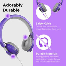 Load image into Gallery viewer, LilGadgets Untangled Pro Wireless Bluetooth Headphones for Toddlers &amp; Children Ages 4+, SharePort, Microphone, Volume Limiting, Noise Cancelling, Lightweight Head Phones Made to Fit Kids Ears  Purple
