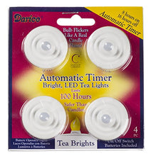 Load image into Gallery viewer, Darice 6205-05 4Piece Led Tea Lights with Timer
