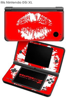 Nintendo DSi XL Skin - Big Kiss White on Red