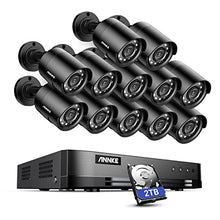 Load image into Gallery viewer, ANNKE 16 Channel Security Camera System HD-TVI 1080P Lite Video DVR and (12) 2.0MP Indoor/Outdoor Weatherproof Cameras with IR Night Vision LEDs 2 TB Hard Drive
