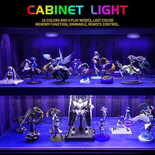 Load image into Gallery viewer, BASON RGB Under Cabinet Lighting, Remote Control LED Puck Lights, Wired Multi Color Changing, Dimmable, Adaptor Powered Shelf Decorative for Kitchen Cabinets Counter, Glass Cabinets, Bookshelf 4 packs
