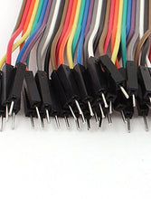 Load image into Gallery viewer, uxcell a15060200ux0041 40 Pin 40 Way M/M Connector Rainbow Ribbon Jumper Cable Wires, 2.54 mm Pitch, 20 cm
