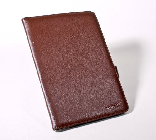Navitech Genuine Brown Napa Leather Flip Open 7 Inch Book Style Carry Case/Cover Compatible with The Eken 7