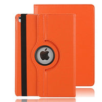 TechCode iPad Pro 9.7 Cover Case, 360 Rotating Magnetic PU Leather Book Style Smart Case Screen Protection Cover for Apple iPad Pro 9.7 inch 2016,Orange