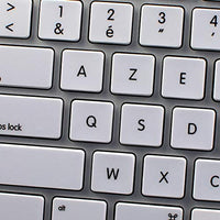 MAC NS French Belgian Non-Transparent Keyboard Stickers White Background for Desktop, Laptop and Notebook