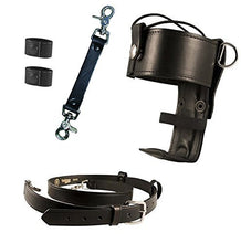 Load image into Gallery viewer, Boston Leather Bundle Three Items- Anti-Sway Strap for Radio Strap, Firefighter&#39;s Radio Strap / Belt, Universal Firefighter&#39;s Radio Holder
