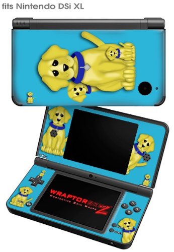 Nintendo DSi XL Skin - Puppy Dogs on Blue