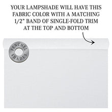 Load image into Gallery viewer, FenchelShades.com Lampshade 7&quot; Top Diameter x 14&quot; Bottom Diameter x 11&quot; Slant Height with Washer (Spider) Attachment for Lamps with a Harp (White)
