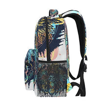 Load image into Gallery viewer, TropicalLife Ethnic Feather Boho Native Indian Woman Backpacks Bookbag Shoulder Backpack Hiking Travel Daypack Casual Bags

