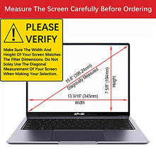 Load image into Gallery viewer, APeiSi 15.6 Inch Laptop Privacy Screen Filter for 16:9 Widescreen Computer Monitor-Anti-Glare, Anti-Blue Light, Blocks 97% UV  Matte or Gloss Finish Privacy Filter Protector
