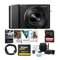 Panasonic LUMIX ZS100 Digital Camera (Black) with 32GB SD Card and Accessory Bundle (6 Items)