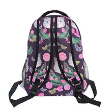 Load image into Gallery viewer, TropicalLife Cute Cat Flower Butterfly Backpacks Bookbag Shoulder Backpack Hiking Travel Daypack Casual Bags
