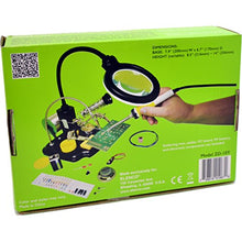 Load image into Gallery viewer, WEmake Soldering Station with LED Illuminated Magnifying Lens and 3rd Helping Hand
