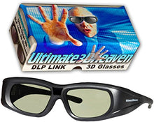 Load image into Gallery viewer, DLP LINK 144 Hz Ultra-Clear HD 2 PACK 3D Active Rechargeable Shutter Glasses for All 3D DLP Projectors - BenQ, Optoma, Dell, Mitsubishi, Samsung, Acer, Vivitek, NEC, Sharp, ViewSonic &amp; Endless Others!
