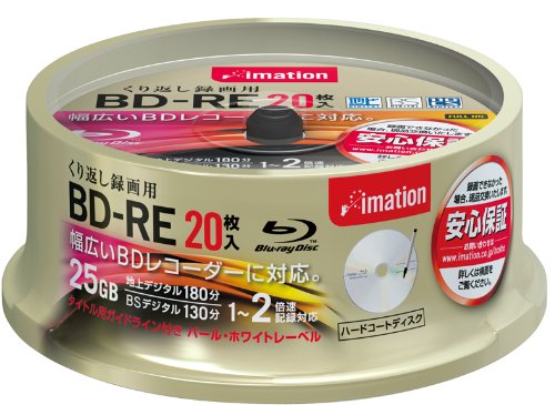 imation BD-RE 25GB 2x Speed 20 Pack Spindle (Version 2010) - Rewritable
