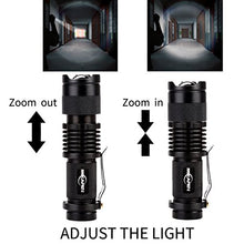 Load image into Gallery viewer, MIKAFEN 5Pack Flashlights Mini Led Flashlight 300lm 3 Modes (Light - Low Light - Strobe) Adjustable Focus Zoomable Flashlight
