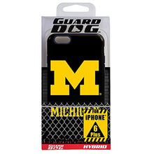 Load image into Gallery viewer, Guard Dog Collegiate Hybrid Case for iPhone 6 Plus / 6s Plus  Michigan Wolverines  Black

