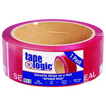 Load image into Gallery viewer, Top Pack Supply Tape Logic Security Strips on a Roll, 3.9 Mil, 2&quot; x 5 3/4&quot; Red (Case of 1)
