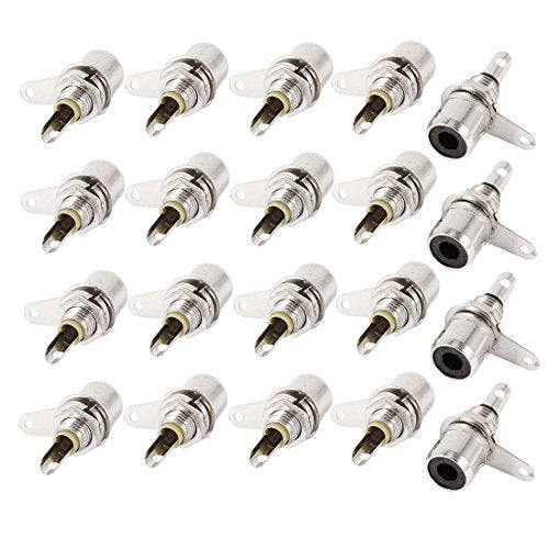 uxcell Audio Terminal Jack Panel Mounting RCA Female Jack Connector 20 Pieces