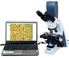Load image into Gallery viewer, OMAX 40X-2000X Digital LED Infinity Digital Compound Microscope with 30 Degree Siedentopf Viewing Head and 5.0MP Built-in USB Camera
