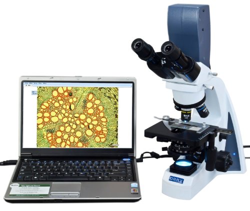 OMAX 40X-2000X Digital LED Infinity Digital Compound Microscope with 30 Degree Siedentopf Viewing Head and 5.0MP Built-in USB Camera