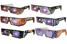Load image into Gallery viewer, Wild Eyes 3D Glasses- 12pk, Including 2 Smiley Face Glasses, Look through Glasses and see Tigers, Monkeys, Zebras, T-Rex, Elephant or Smiley Faces Appear before your Eyes! (12pk)
