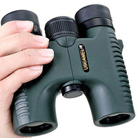 Binoculars 10x26 Waterproof Binoculars HD Lens Ideal for Outdoor Hiking and Easy to Carry (Color : Green)