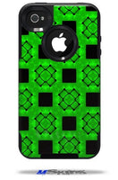 Criss Cross Green - Decal Style Vinyl Skin fits Otterbox Commuter iPhone4/4s Case - (CASE NOT INCLUDED)