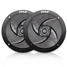 Load image into Gallery viewer, Pyle Marine Speakers - 4 Inch 2 Way Waterproof and Weather Resistant Outdoor Audio Stereo Sound System with 100 Watt Power and Low Profile Slim Style Design - 1 Pair - PLMRS4B (Black)
