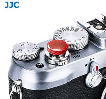 Load image into Gallery viewer, JJC New Desgin Red Brown Deluxe Camera Soft Release Button with Microfiber Leather on Surface for Fuji Fujifilm X-T20 X-T10 X-T2 X-PRO1 X100 X100S X100T X30 X20 Sony RX1R RX10 II IV Leica M10 etc
