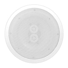 Load image into Gallery viewer, Pyle PWRC62 6.5 Inch 300 Watt Max 2 Way Home Audio Flush Mount in Ceiling/Wall Indoor Outdoor Weatherproof Speaker, White (3 Pack)
