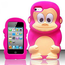 Load image into Gallery viewer, Compatible With iPod Touch 4 Monkey Style 3D Silicone Case - Hot Pink
