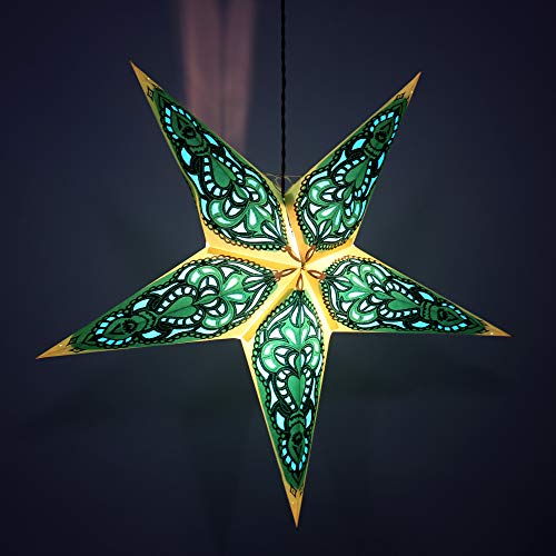 Decorative Star Lamp Yellow Lantern Christmas Festive Hanging Party Star Lamp 22