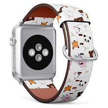 Load image into Gallery viewer, Compatible with Apple Watch (42/44 mm) Series 5, 4 3, 2, 1 // Leather Replacement Bracelet Strap Wristband + Adapters // Ice Cream
