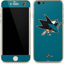Load image into Gallery viewer, Skinit Decal Phone Skin Compatible with iPhone 6/6s - Officially Licensed NHL San Jose Sharks Solid Background Design
