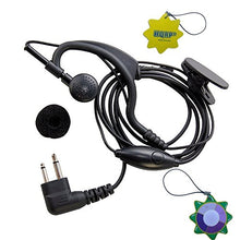 Load image into Gallery viewer, HQRP 2-Pin External Ear Loop Hands Free with Push-to-Talk Microphone for Motorola Radio Devices DTR Series: DTR550 DTR 550, DTR410, DTR 410 Plus HQRP UV Meter

