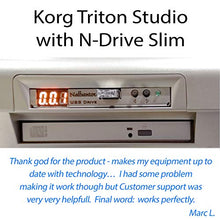 Load image into Gallery viewer, Floppy Disk USB Emulator Nalbantov N-Drive Slim for Korg Triton Studio Version ONLY (different emulator available for Classic,Pro, ProX, Rack versions)
