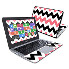 Load image into Gallery viewer, MightySkins Skin Compatible with Asus Chromebook 11.6&quot; C200MA wrap Cover Sticker Skins Black Pink Chvrn
